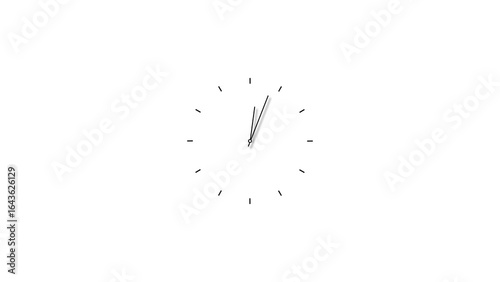 Abstract clock icon illustration. Digital and analog clock 24 hours isolated on white background.	
