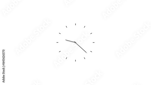 Abstract clock icon illustration. Digital and analog clock 24 hours isolated on white background.	
