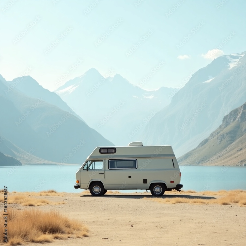Obraz premium camping in the desert