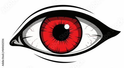 Red eye vector illustration