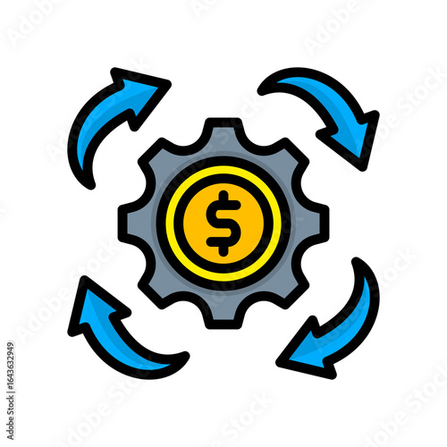 Revenue Model lineal color icon