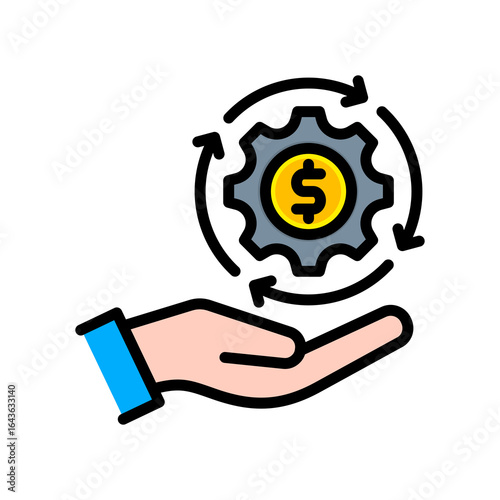 Revenue Generation lineal color icon