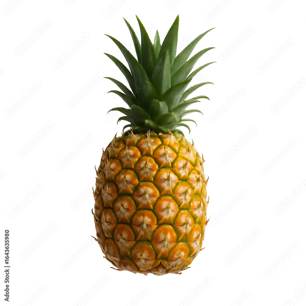Fototapeta premium Fresh Pineapple Isolated on White Background