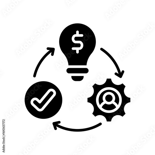 Business Model Innovation glyph icon