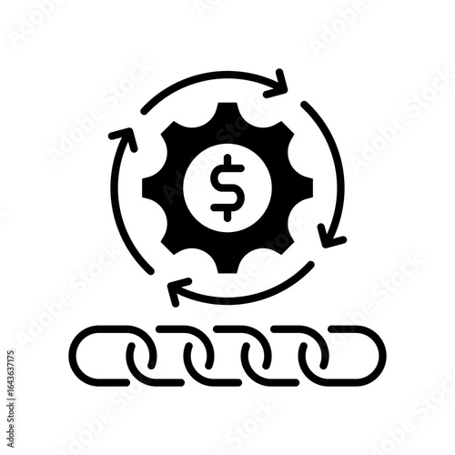 Value Chain glyph icon