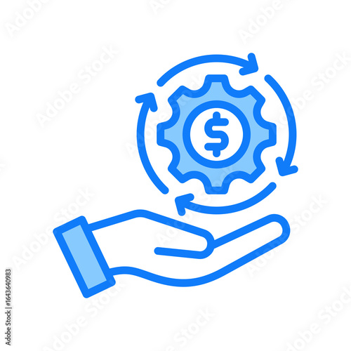 Revenue Generation blue icon 