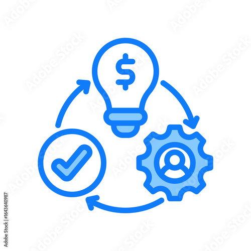Business Model Innovation blue icon 