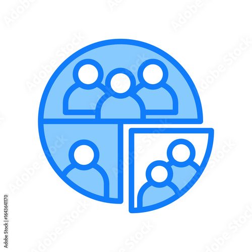 Customer Segment blue icon 