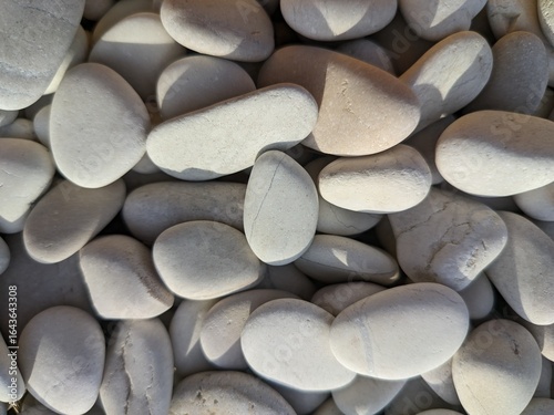 Photography Close-up of Smooth River Stones Background