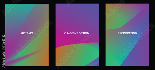 Blurred backgrounds set with modern abstract blurred color gradient patterns. Smooth templates collection for brochures, posters, banners, flyers,cards.and design graphic template.