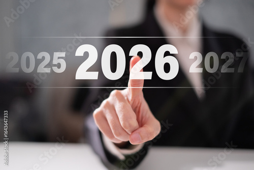 Businessman startup 2026 success growth development future management strategy goal marketing research business concept