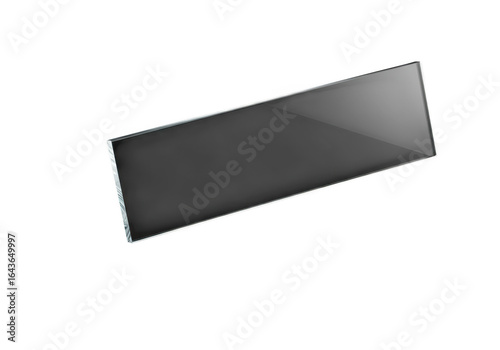Wallpaper Mural Black rectangle with shiny surface isolated on transparent background Torontodigital.ca