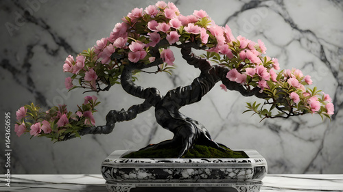 An up-close view of a stunning bonsai tree