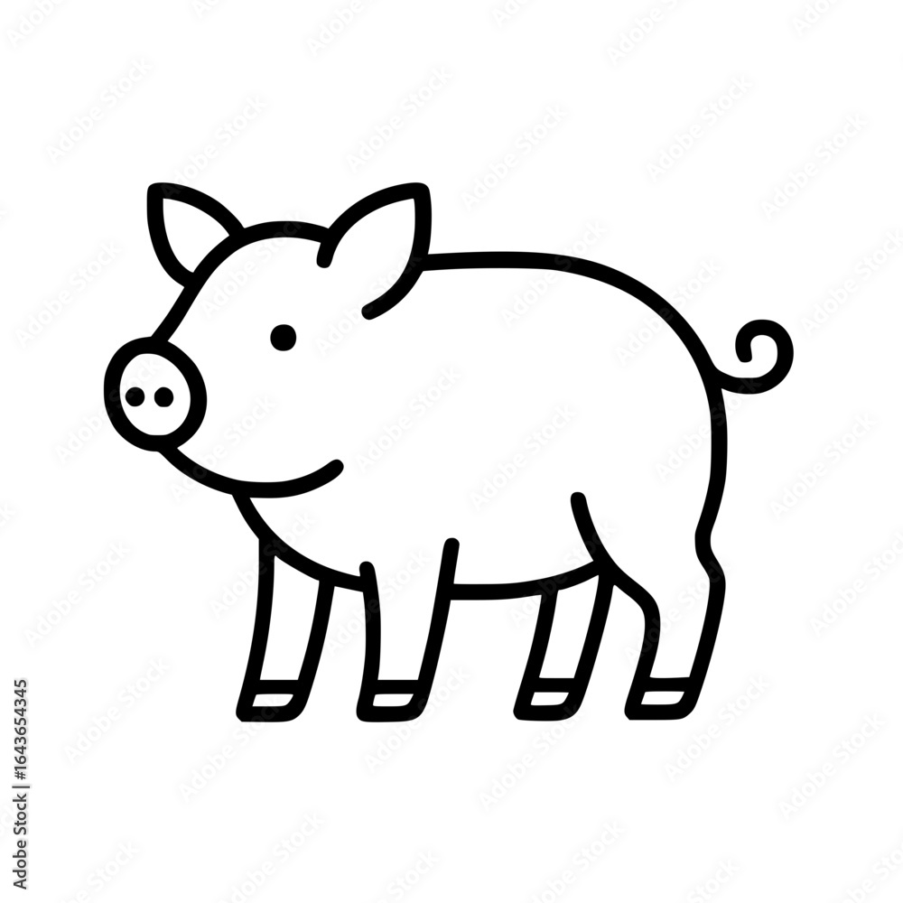 Fototapeta premium Pig Icon Design