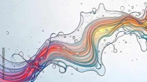 put framing an supernal beam shape upon ampere clean whiteness background, ampere flowing speck stretch ilk submerged ocean windflower motivate with slow, measured grace, apiece throb ripple