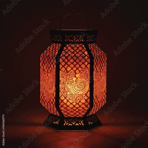 Intricate Ornamental Lantern Warm Glow and Detailed Design