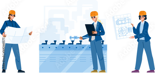 innovation engineer woman vector