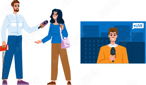 writer journalist man vector