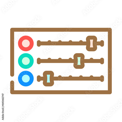 multi color option color icon vector illustration