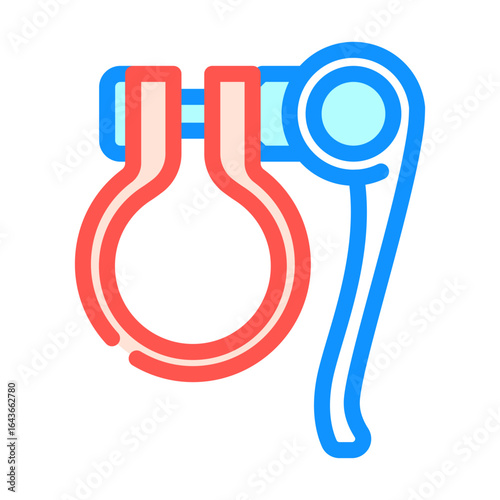 auto locking color icon vector illustration