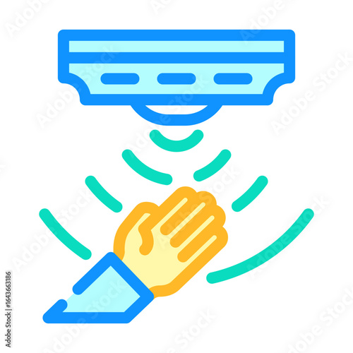 motion activated color icon vector illustration