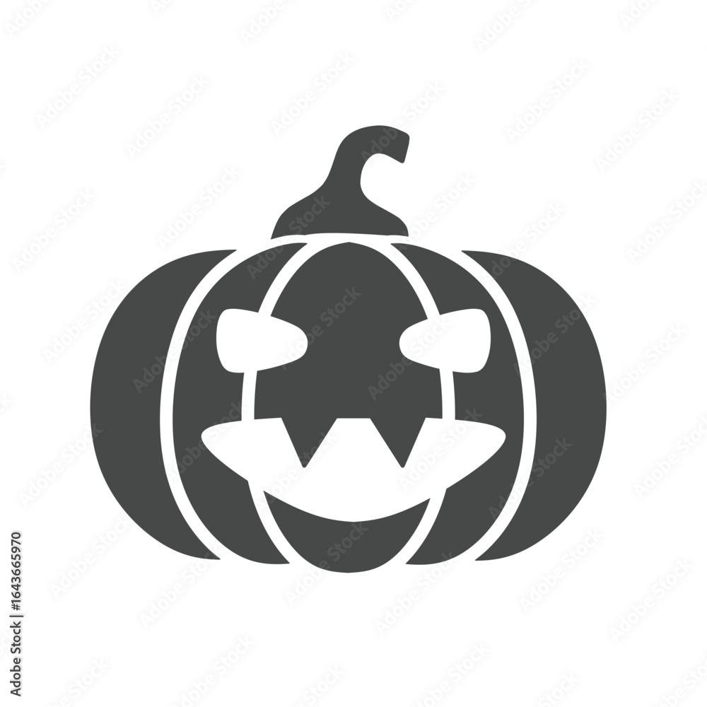 Fototapeta premium Halloween pumpkin vector on white background