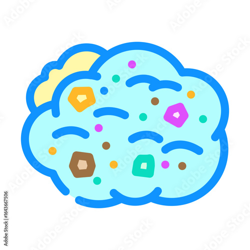 air microplastic color icon vector illustration