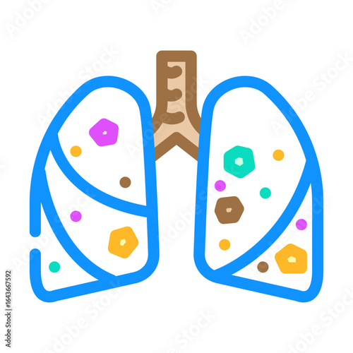 human exposure microplastics color icon vector illustration