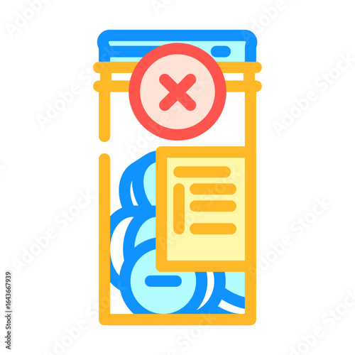 expired medicine bottles color icon vector illustration
