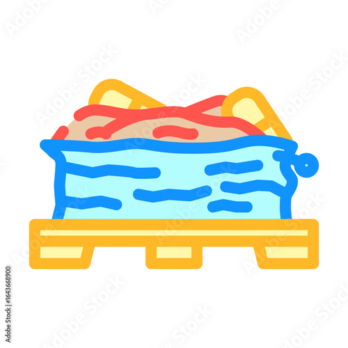 pile pharmaceutical waste color icon vector illustration
