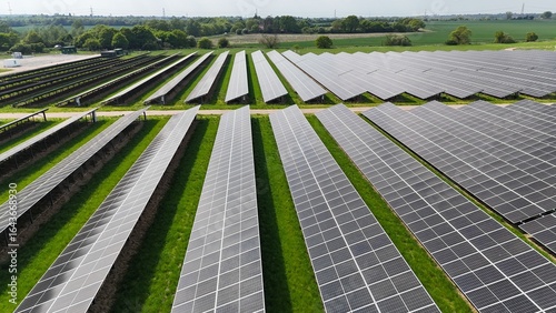 Solar Farm Essex UK drone,aerial