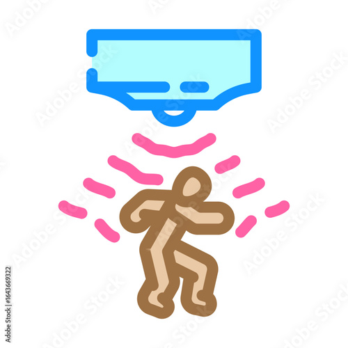 motion activated color icon vector illustration