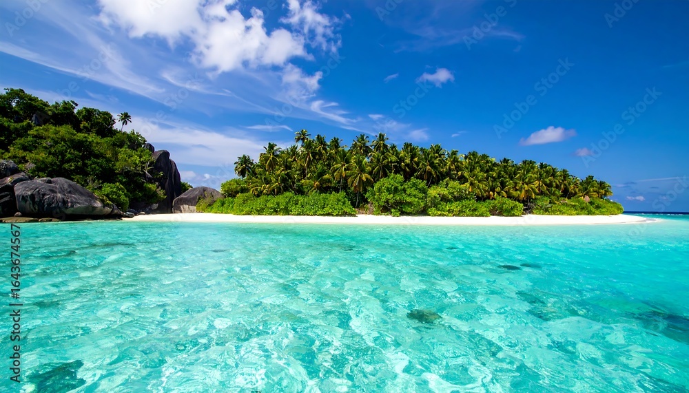 Fototapeta premium Tropical island beach paradise view