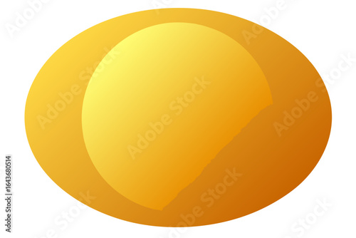 A golden elliptical shape