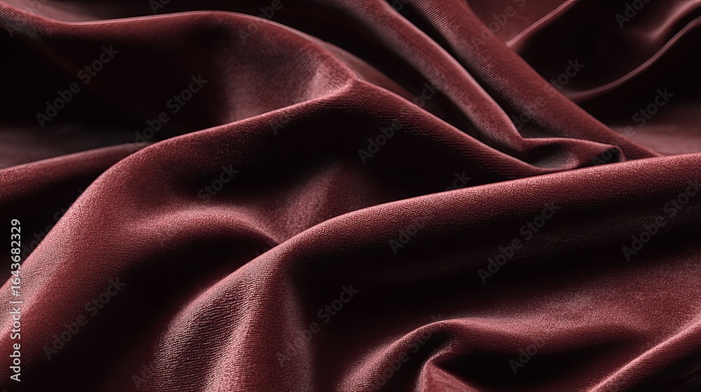 Obraz premium Rich maroon fabric folds create a luxurious and elegant texture, perfect for sophisticated designs.