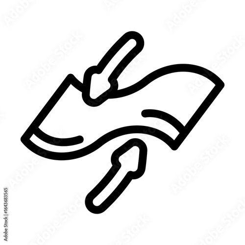 flexible material line icon vector illustration