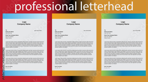 Corporate latter head design, Corporate company latter head. New modern creative letter head design, Business latter head pad design.