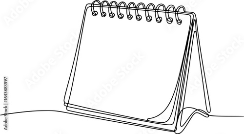 Spiral bound desktop notepad with blank pages vector
