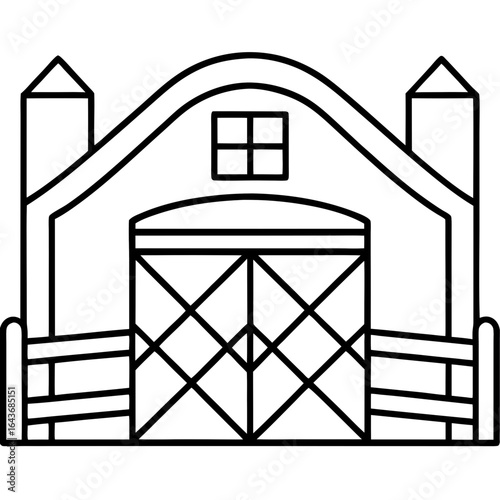 Rustic Farm Gate Illustration – Vector Art