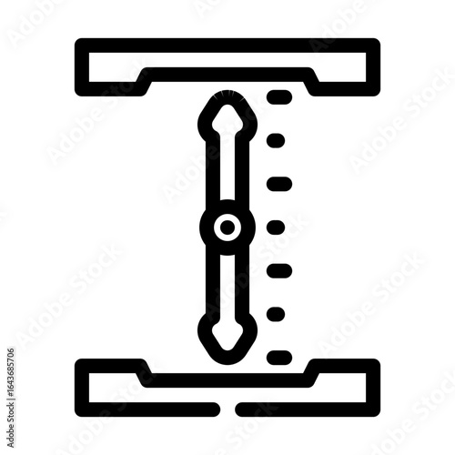 adjustable height line icon vector illustration