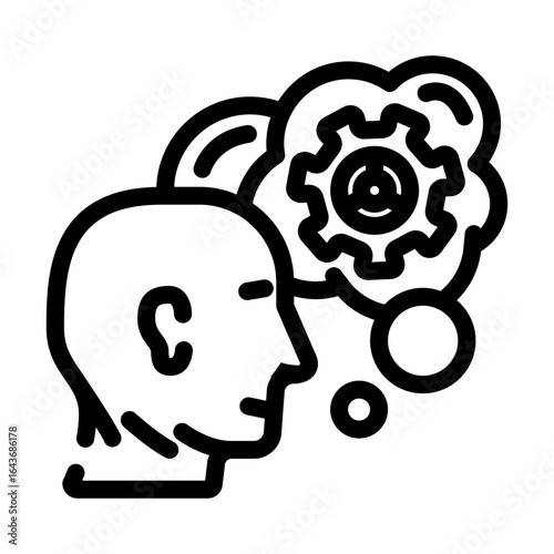 intuitive setup line icon vector illustration