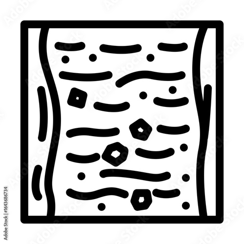 pollution microplastics river line icon vector illustration
