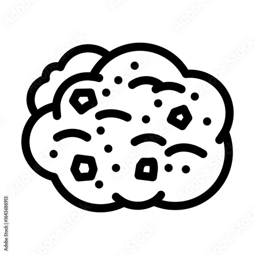 air microplastic line icon vector illustration