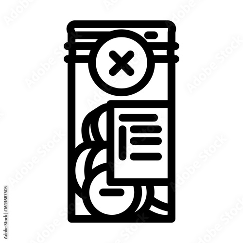 expired medicine bottles line icon vector illustration