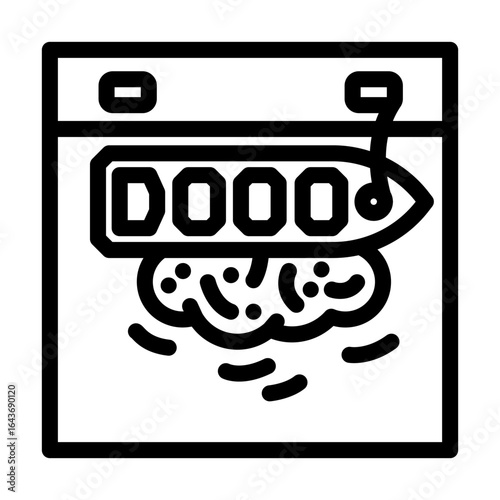 industrial port oil leakage line icon vector illustration