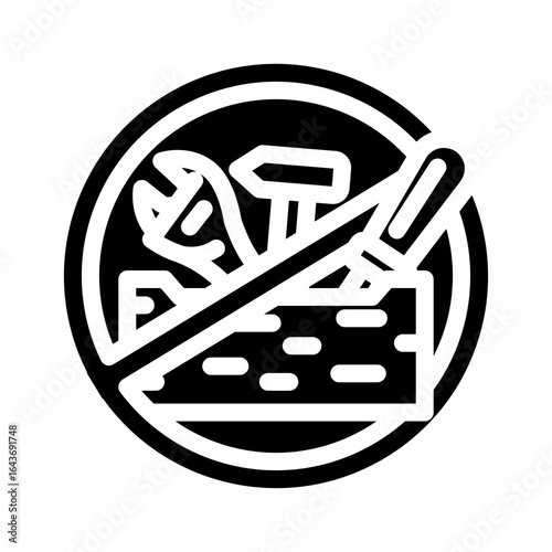 no tools required glyph icon vector illustration