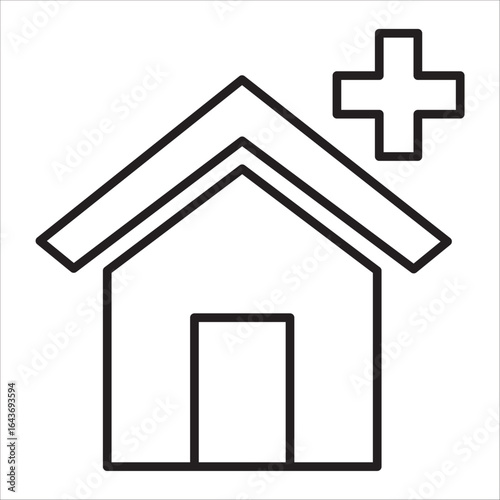 Healthcare icon outline vector