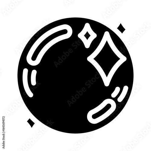 smooth finish glyph icon vector illustration