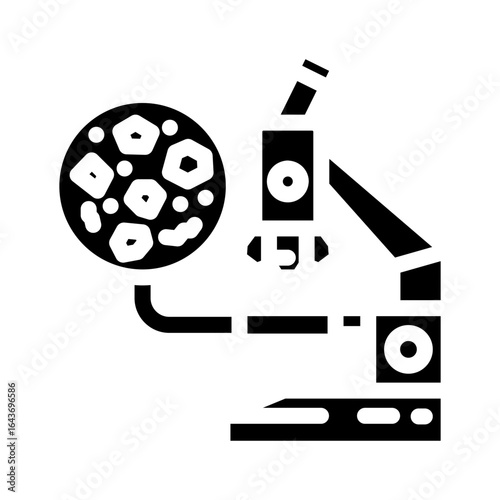 particles microplastic microscope glyph icon vector illustration