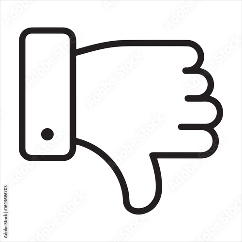 Dislike Icon, a Universal Symbol of Disapproval and Negative Feedback for Surveys, Business Failure, and Customer Dissatisfaction